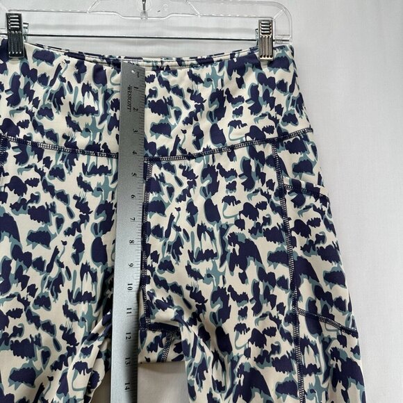 V A Core Leggings Women Sz L High Rise Pull On Animal Print Blue/Ivory - Picture 8 of 10